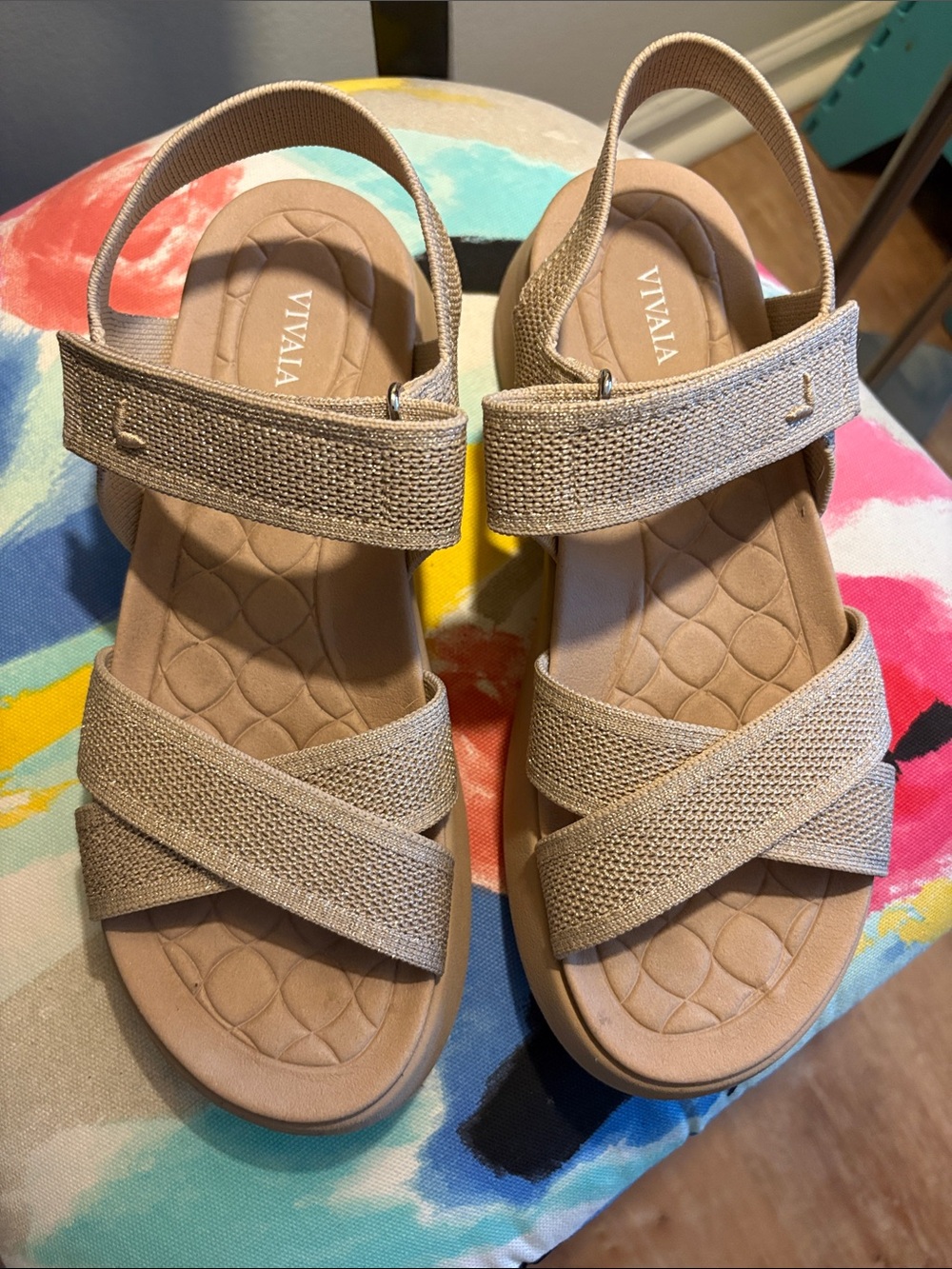 Tan Vivaia strappy sandals